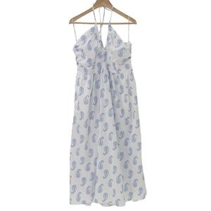 Universal Thread Plus Size Paisley Maxi Halter A-Line Dress XXL Preppy Beach